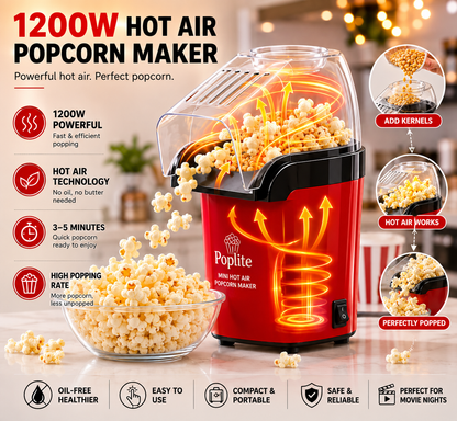 Pop Burst Luxe Mini Popcorn Maker | Now ₹1,999 + Free Cash on Delivery