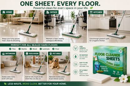 Clean Floor Luxe Dissolving Sheets (30 Pack) | Now ₹499 + Free Cash on Delivery