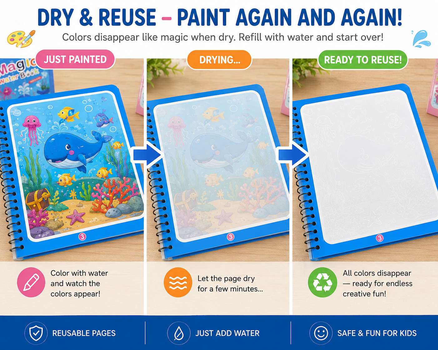 AquaMagic Coloring Book Set | Get FREE Cash on Delivery Today