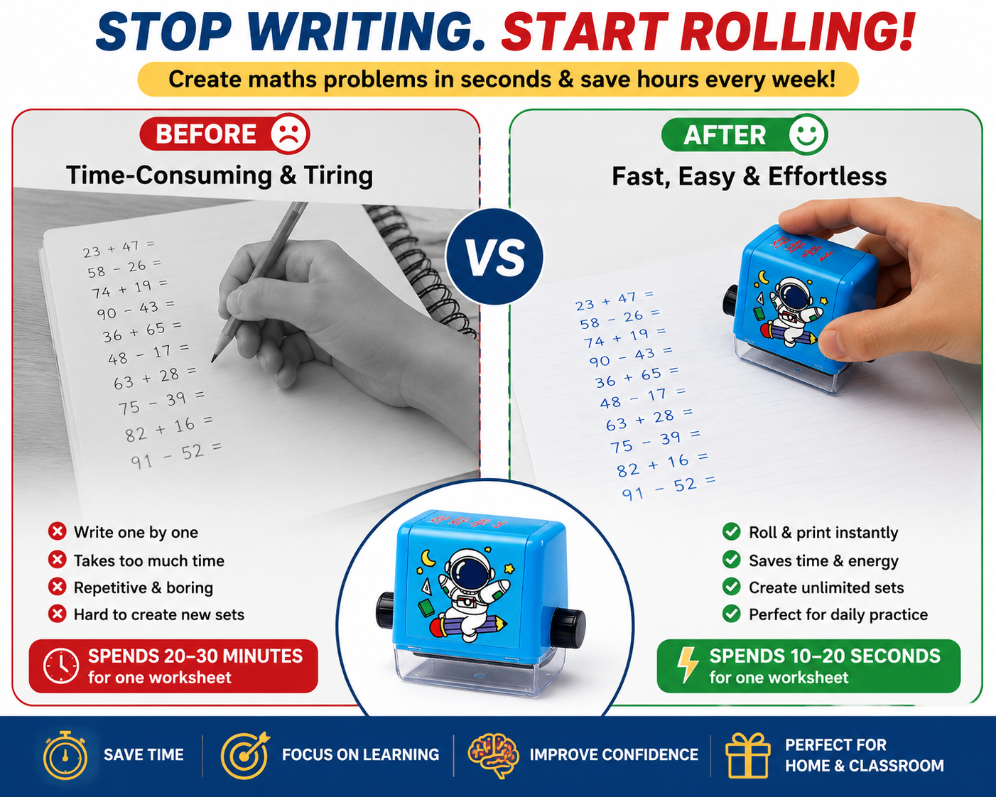 Math Sprint Digital Math Roller | Instantly Master Additions & Subtractions
