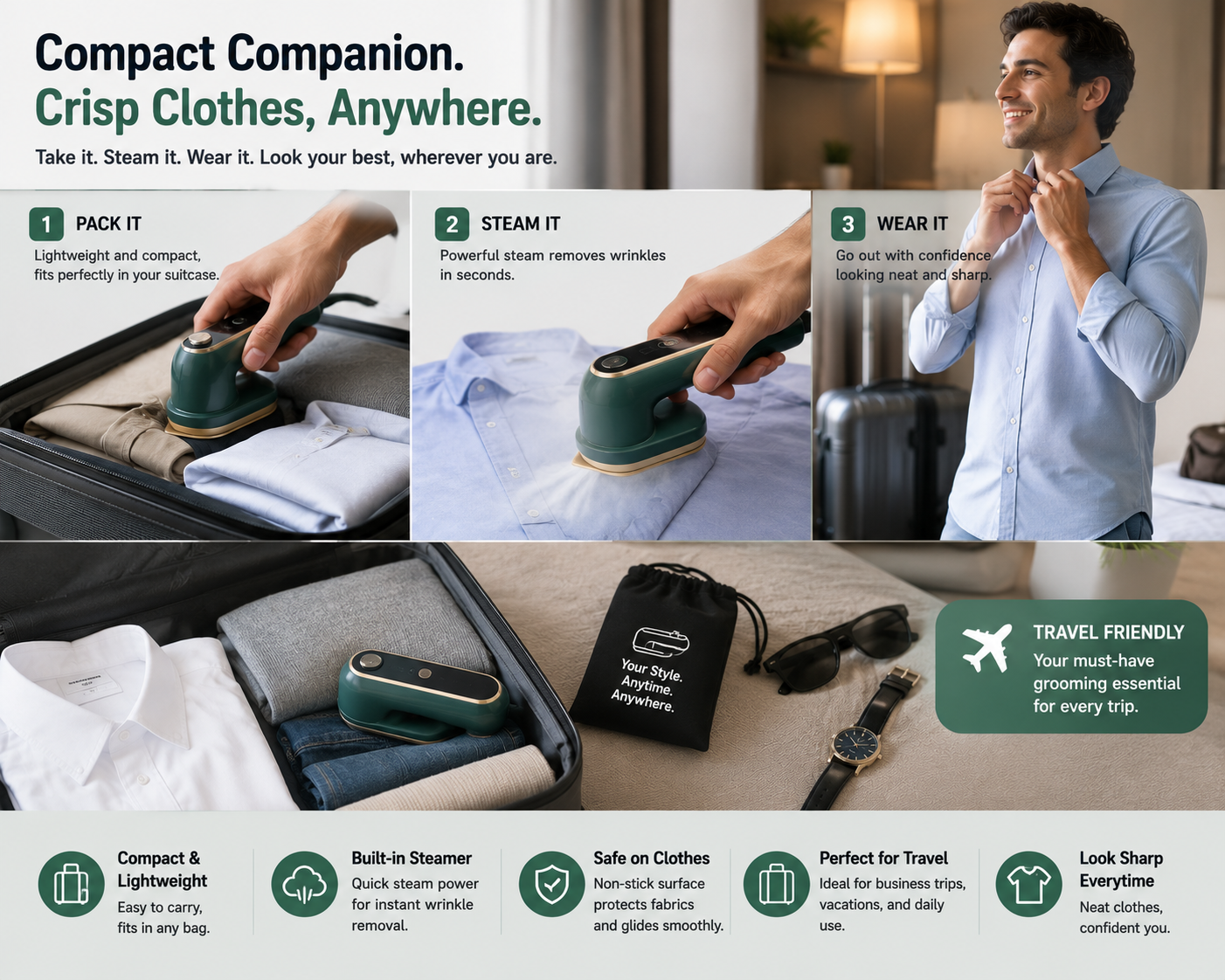 Glide Vapor Travel Iron Pro | Now ₹1,099 + Free Cash on Delivery