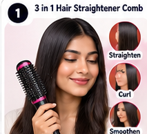3-in-1 hair straightener comb visual