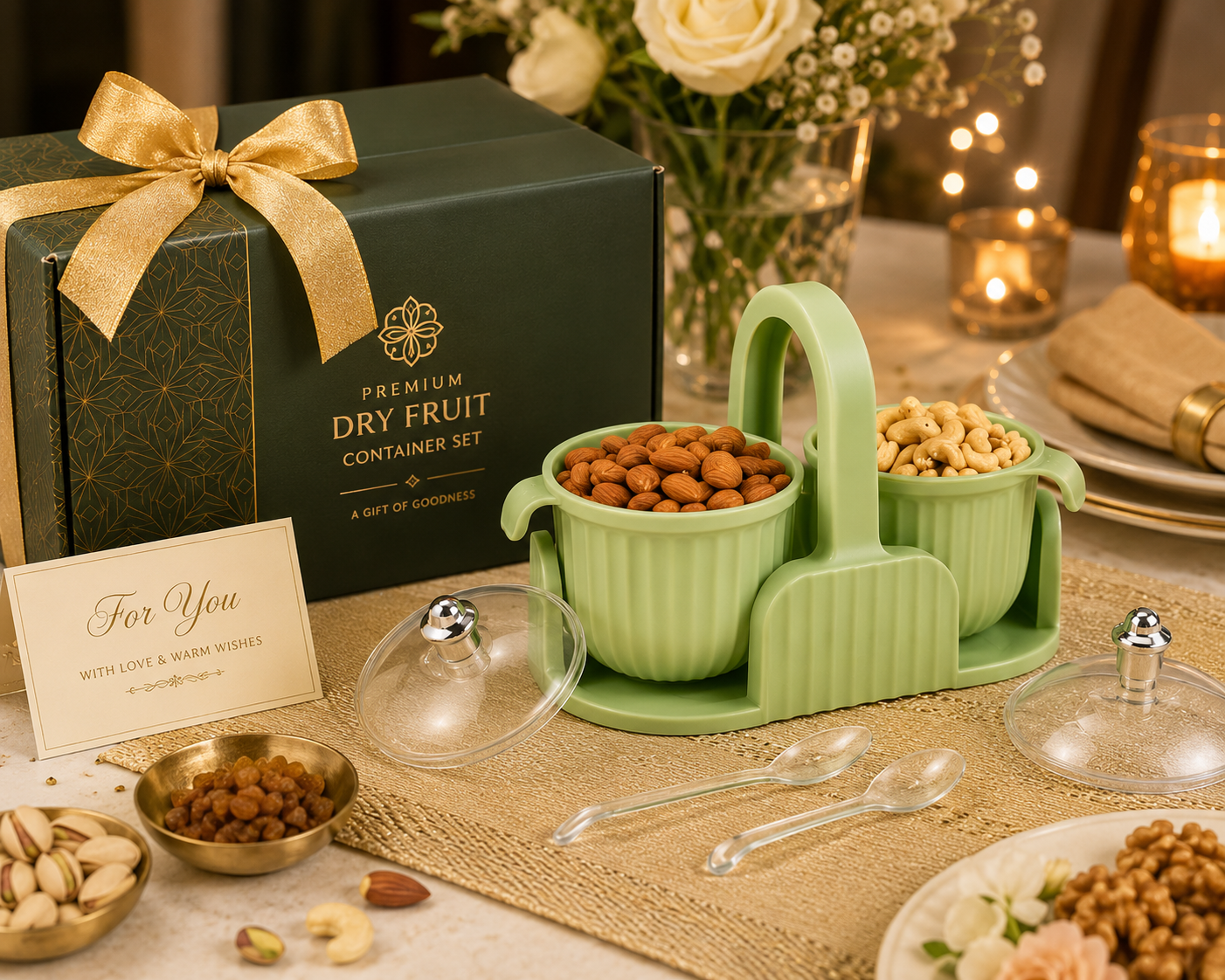 Heritage Dry Fruit Serving Set | Premium Gift Box (Free Shipping + COD)
