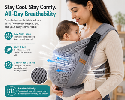 CushionGlide Ergonomic Sling Carrier | Now ₹999 + Free Cash on Delivery