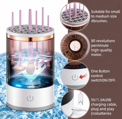 Spin Clean Luxe Electric Cosmetic Brush Cleaner