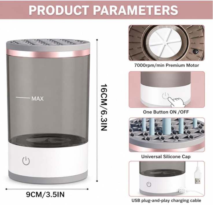 Spin Clean Luxe Electric Cosmetic Brush Cleaner