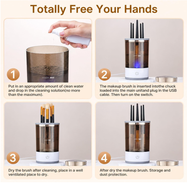 Spin Clean Luxe Electric Cosmetic Brush Cleaner