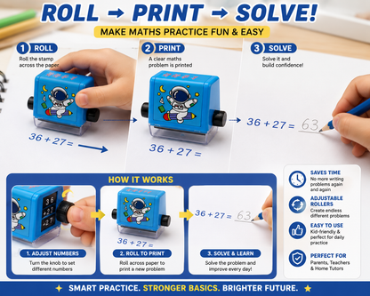 Math Sprint Digital Math Roller | Instantly Master Additions & Subtractions