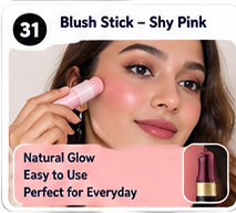 Shy pink blush stick visual