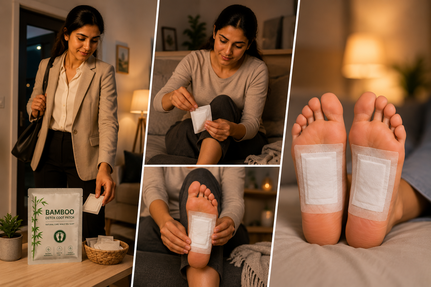 PureRoot Bamboo Detox Foot Patches | Natural Night-Time Foot Care