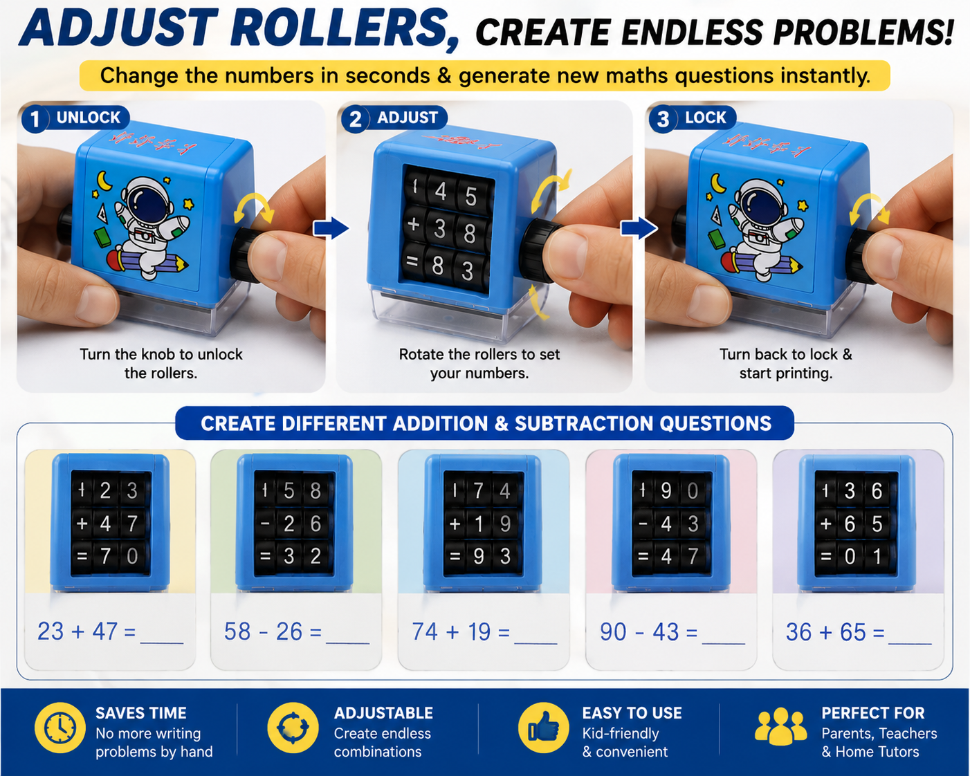Math Sprint Digital Math Roller | Instantly Master Additions & Subtractions