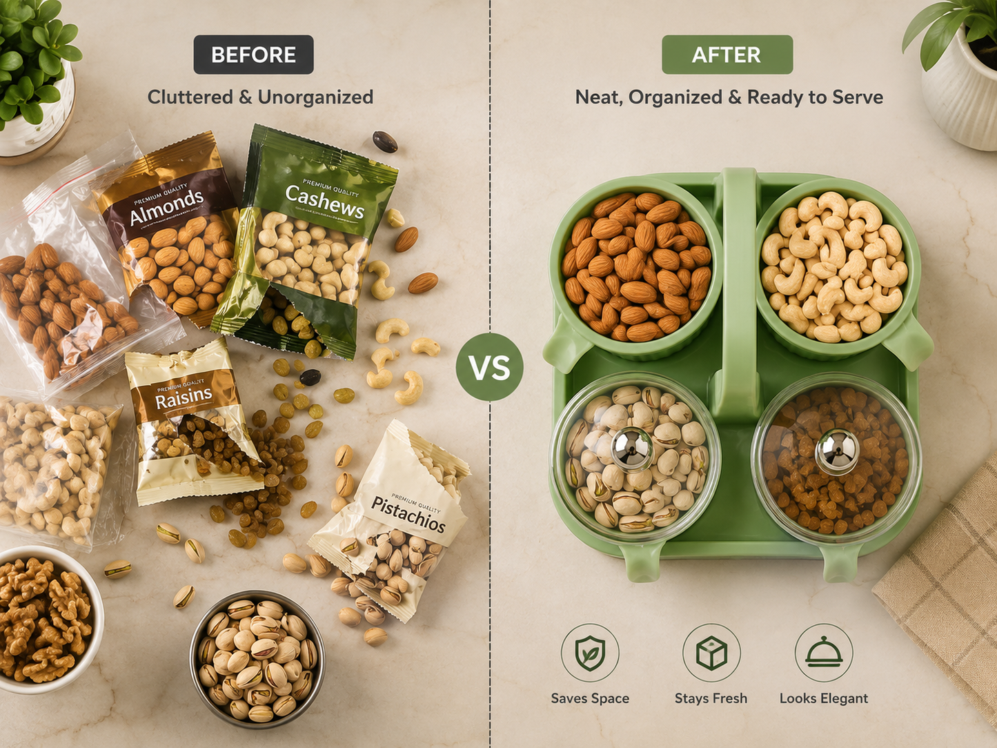 Heritage Dry Fruit Serving Set | Premium Gift Box (Free Shipping + COD)