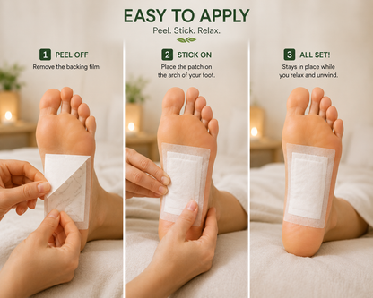 PureRoot Bamboo Detox Foot Patches | Natural Night-Time Foot Care
