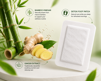 PureRoot Bamboo Detox Foot Patches | Natural Night-Time Foot Care