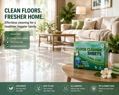 Clean Floor Luxe Dissolving Sheets (30 Pack) | Now ₹499 + Free Cash on Delivery