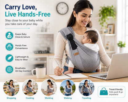 CushionGlide Ergonomic Sling Carrier | Now ₹999 + Free Cash on Delivery
