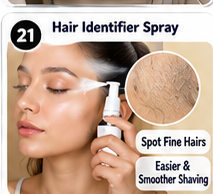 Hair identifier spray visual