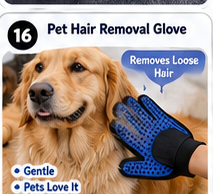 Pet hair removal glove visual