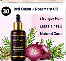 Red onion rosemary hair oil visual
