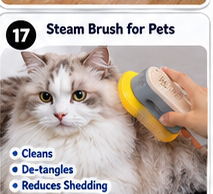 Steam pet grooming brush visual